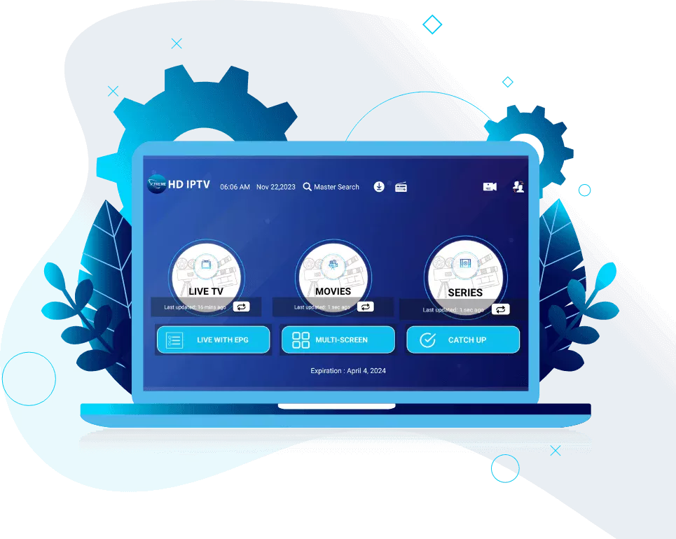Xtreme HD IPTV Player interface showcasing HD Xtreme IPTV channels, playlist access, and smooth playback for all IPTV devices.